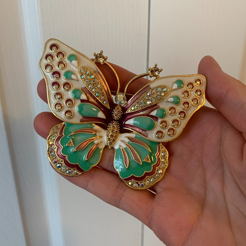 Kenneth Jay Lane Butterfly Brooch